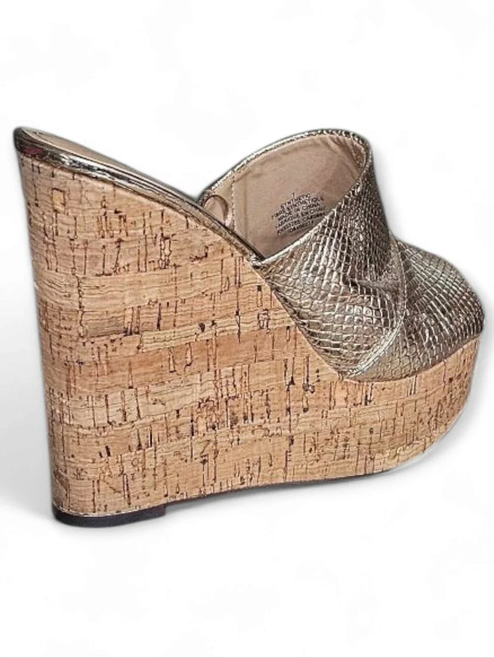 Express Metallic Gold Wedge Sandal